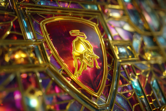 Lamborghini Tempered Glass Picture 50x50 CM with BLACK FRAME