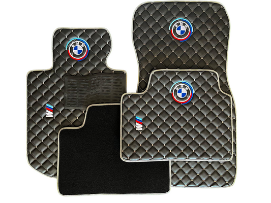 For BMW X1 M Design Car Floor Mats Custom fit Leather for all BMW M design Waterproof Carpet Liner