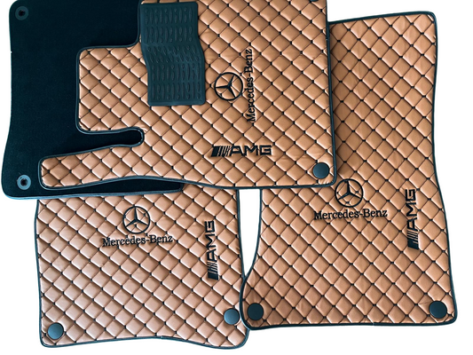 For GLE300 AMG Car Floor Mats Custom fit Leather for all Mercedes Benz AMG Model Waterproof Carpet Liner