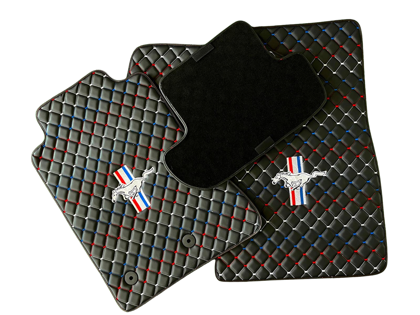 For Ford Mustang Car Floor Mats Custom fit Leather for all Mustang Model Waterproof Carpet Liner