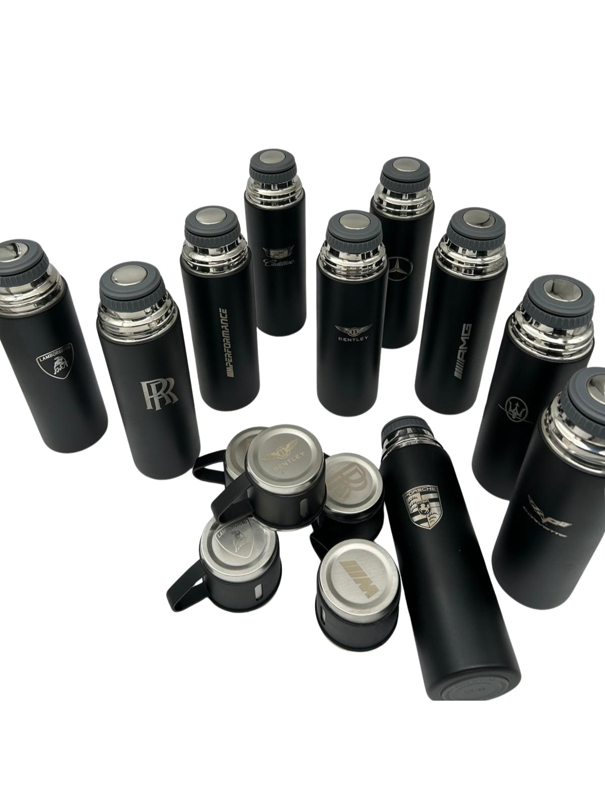 Laser Logo Thermos Set 500 ml – Insulated Flask with 3 Cups