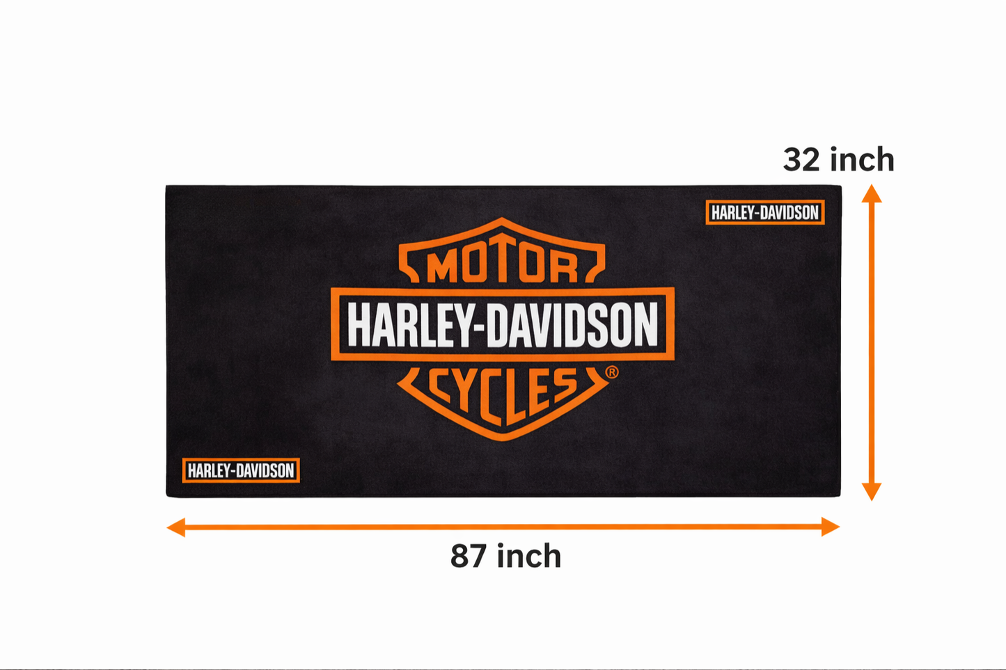 Harley Davidson Luxury Rug 32×87 INCH Home, Garage & Display Carpet
