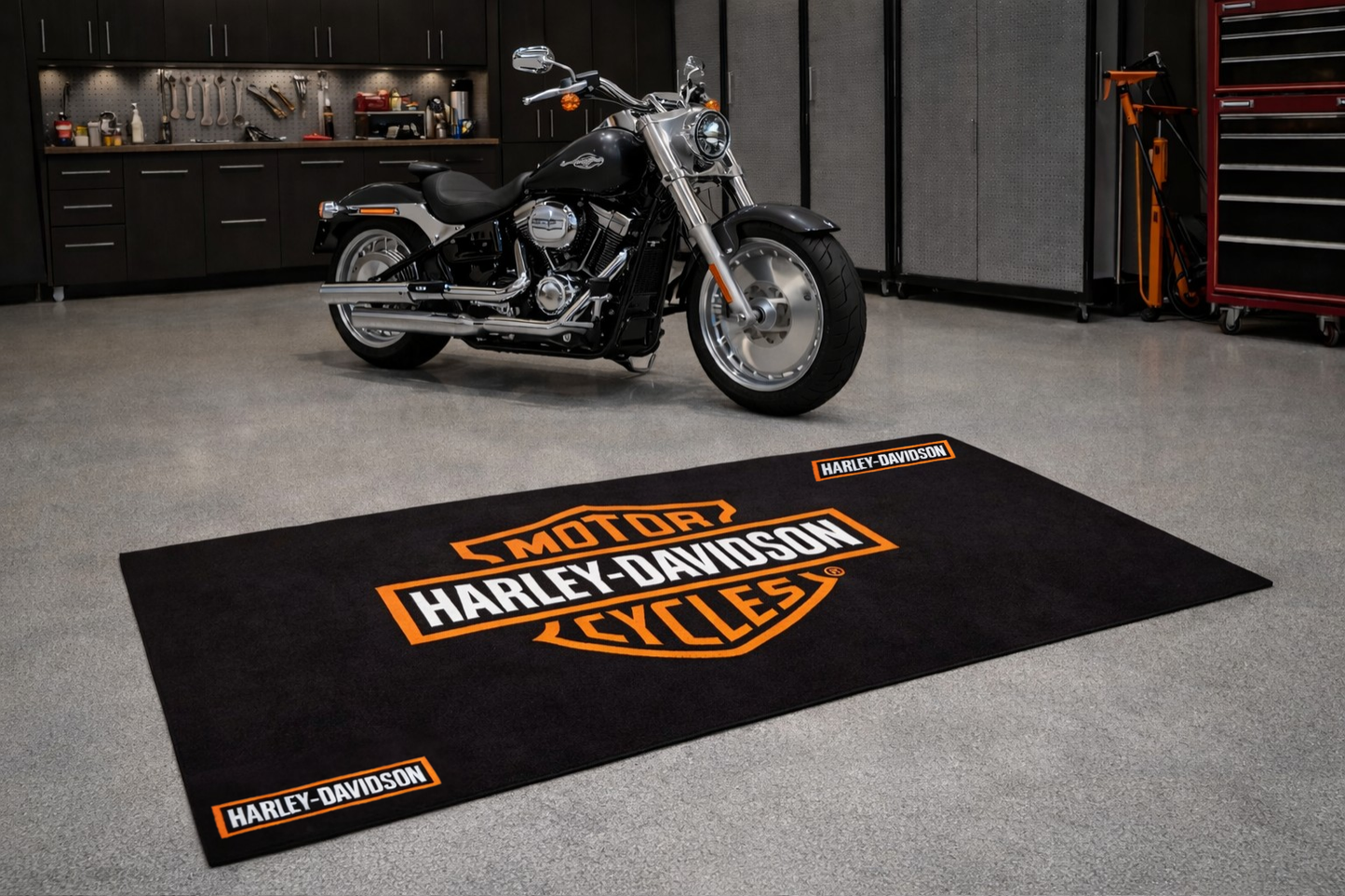 Harley Davidson Luxury Rug 32×87 INCH Home, Garage & Display Carpet