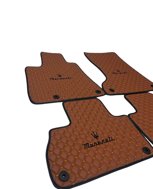 For Maserati Ghibli (2013-2024) Car Floor Mats Custom fit Leather for all Maserati Model Waterproof Carpet Liner
