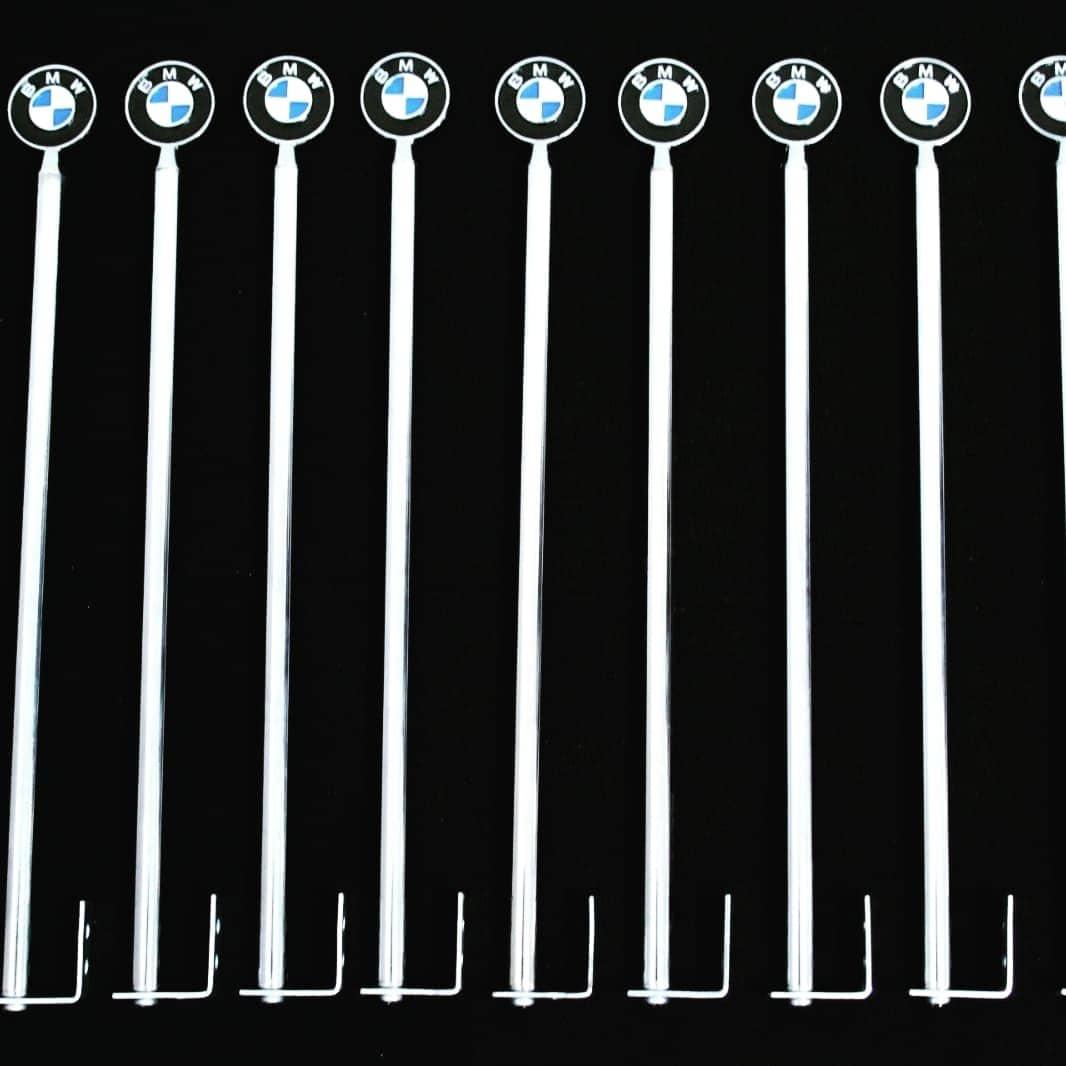 BMW Chrome Parking Pole Flag Pole Park Bar Parkingpole