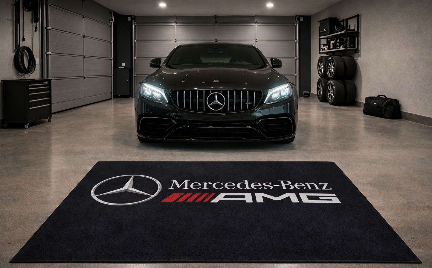 Mercedes Benz AMG Luxury Rug 60×87 INCH Home, Garage & Display Carpet