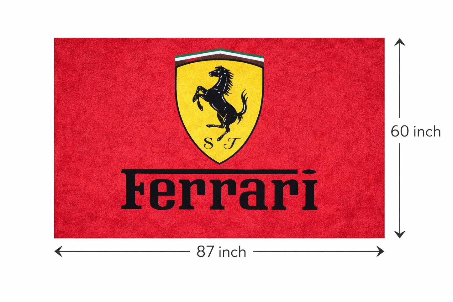 Ferrari Luxury Rug 60×87 INCH Home, Garage & Display Carpet