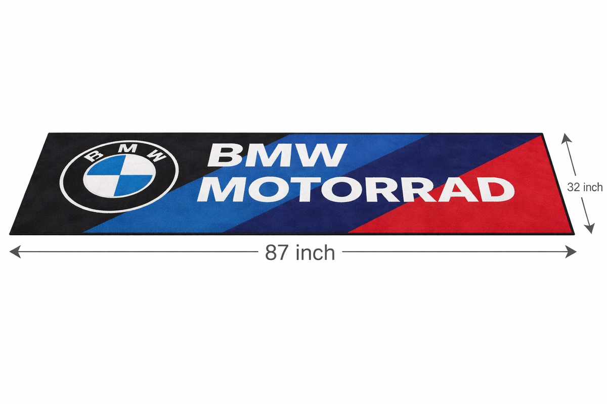 Bmw Outdoor Rug BMW Motorcycle Garage Floor Mat 32x87 Inches Premium Showroom Rug & Wa ...