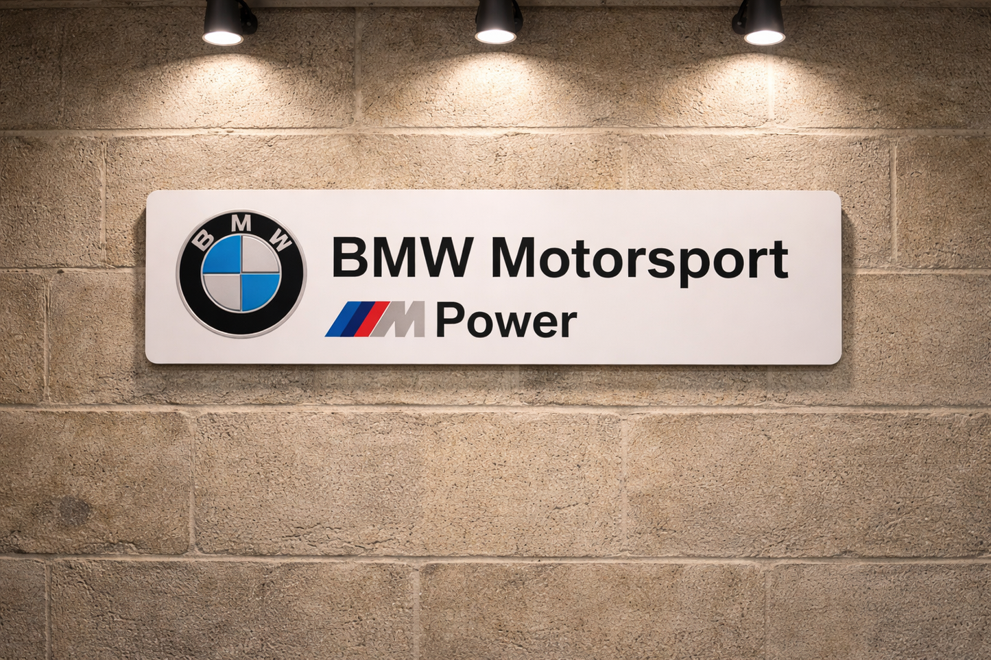 BMW MotorSport M Power Wall Sign for Garage – Premium Wall Decor for Motorcycle Enthusiasts