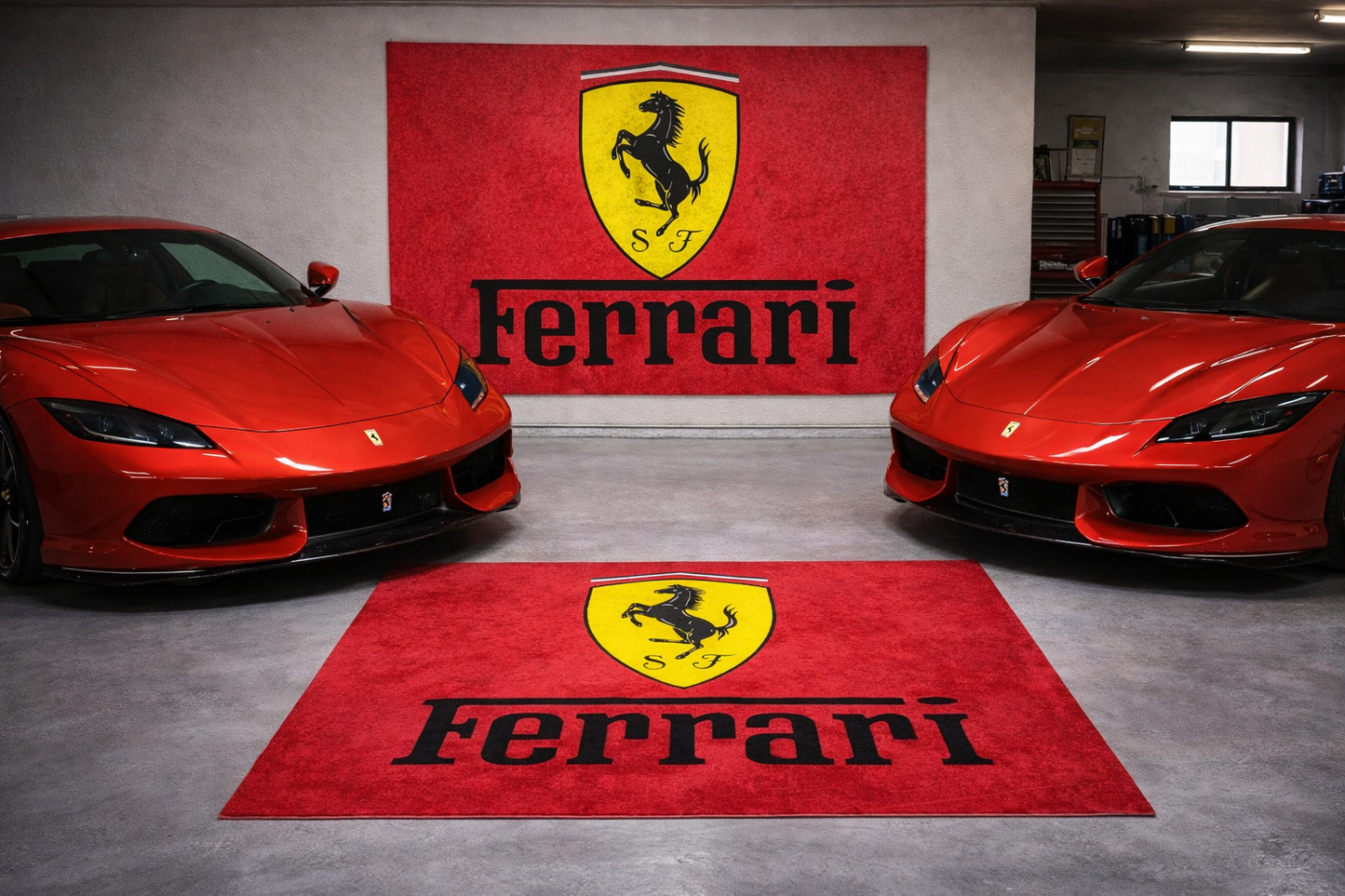Ferrari Luxury Rug 60×87 INCH Home, Garage & Display Carpet