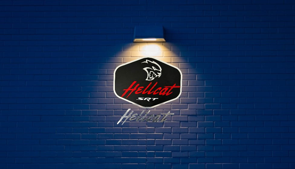 Hellcat Wall Sign for Garage – Premium Wall Decor for Car Enthusiasts