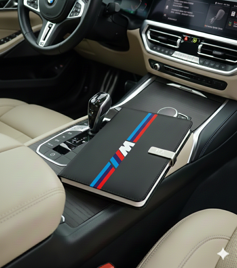BMW Journal Notebook Customizable initials