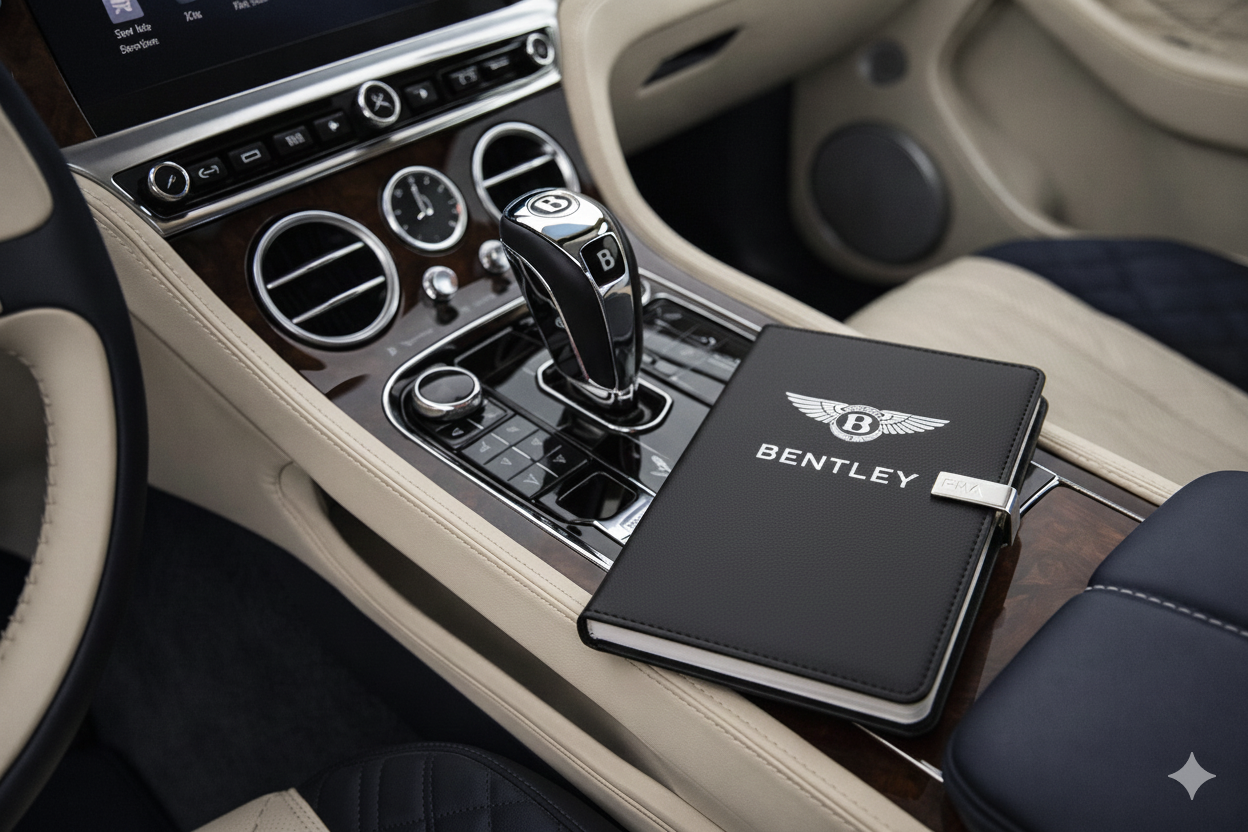Bentley Journal Notebook Customizable initials