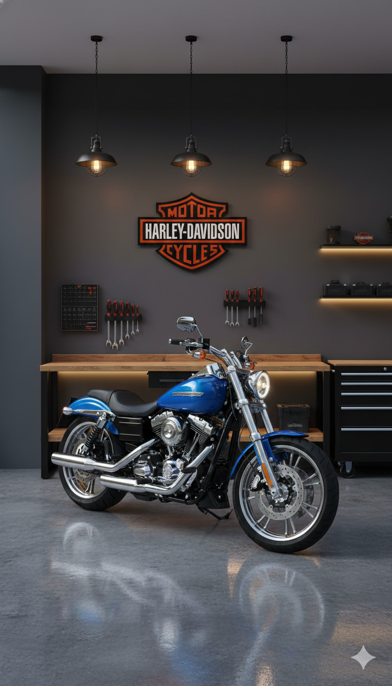 Harley Davidson Wall Sign for Garage – Premium Wall Decor for Car Enthusiasts