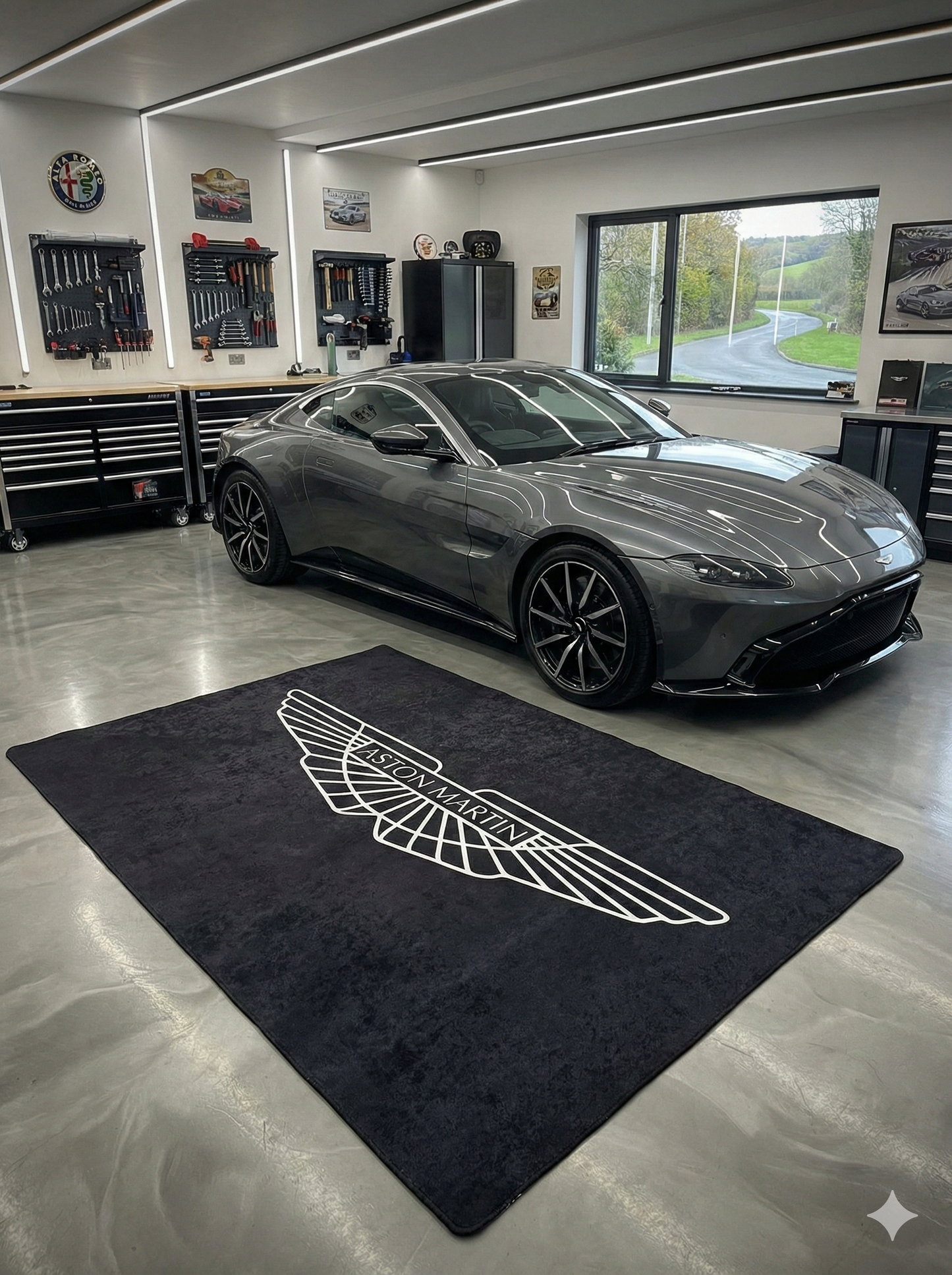 Aston Martin Luxury Rug 60×87 INCH Home, Garage & Display Carpet