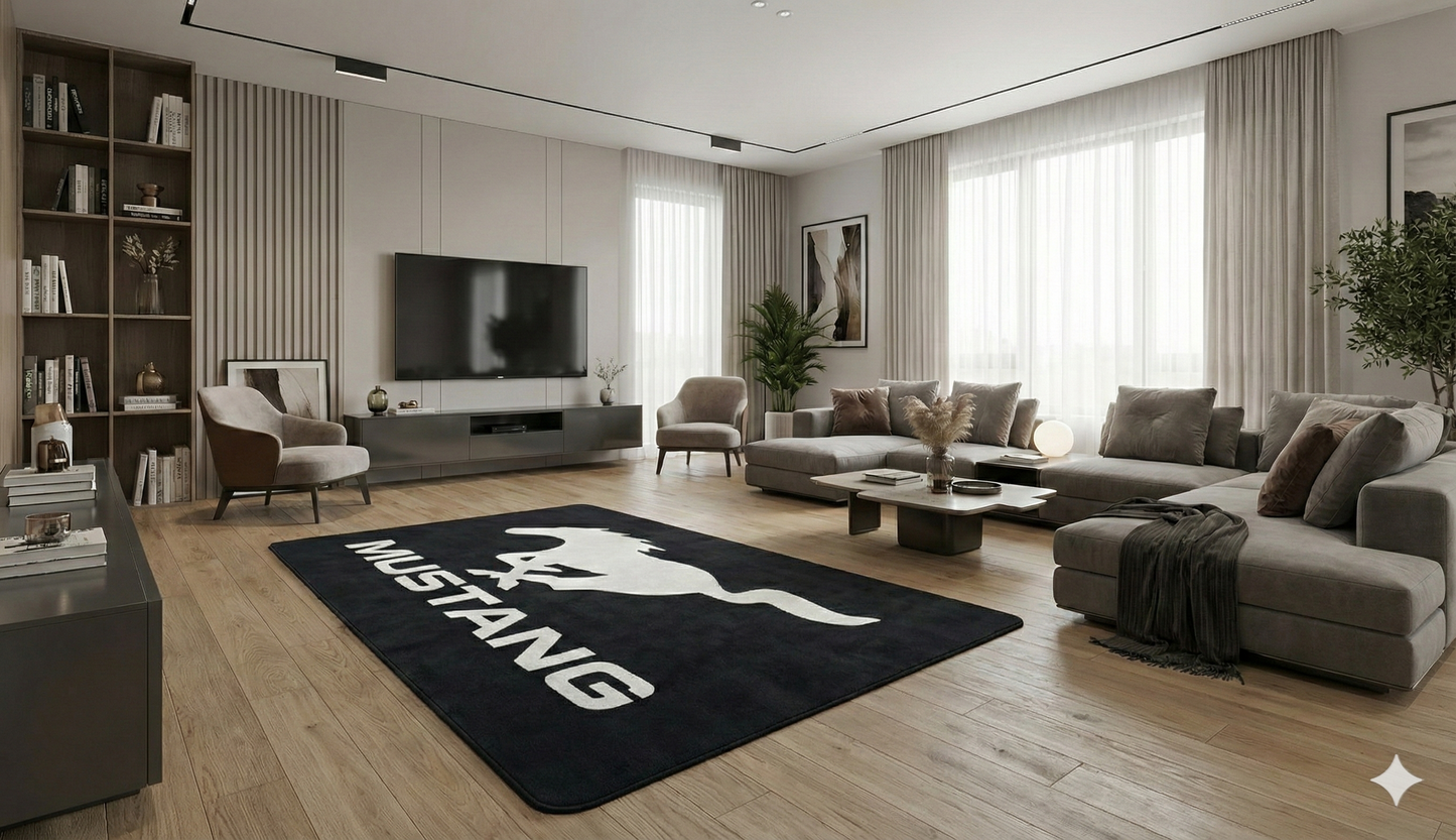 Mustang Luxury Rug 60×87 INCH Home, Garage & Display Carpet