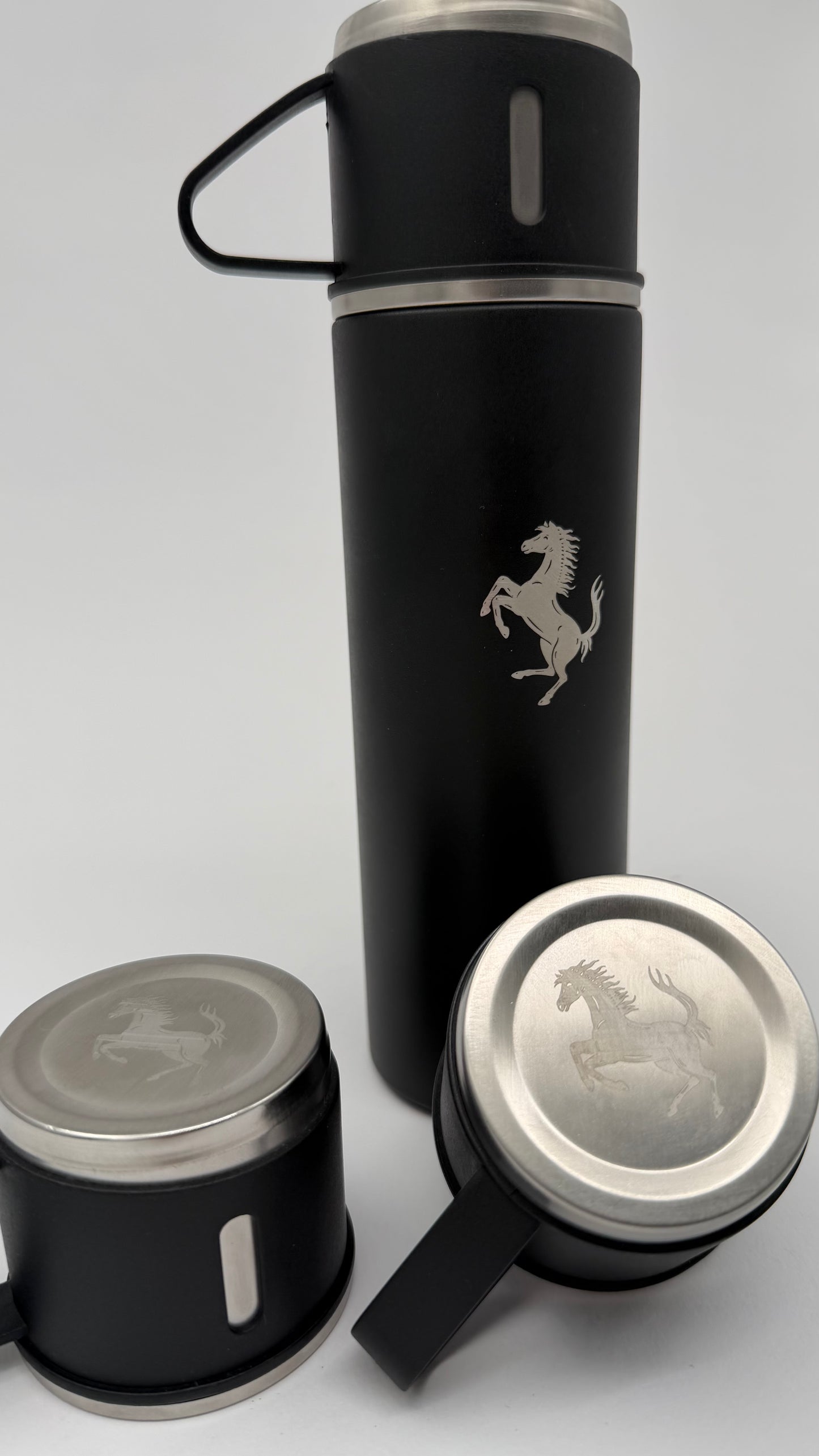 Laser Logo Thermos Set 500 ml – Insulated Flask with 3 Cups