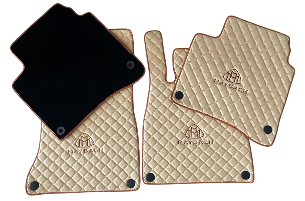 Maybach Leather Floor Mats Set Trunk Mat Pillow For Maybach