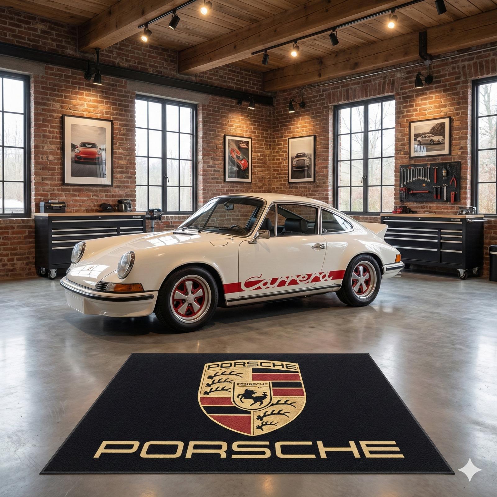 Porsche Garage Floor Mat 5x7 FT (60x87 Inches) Premium Showroom Rug ...