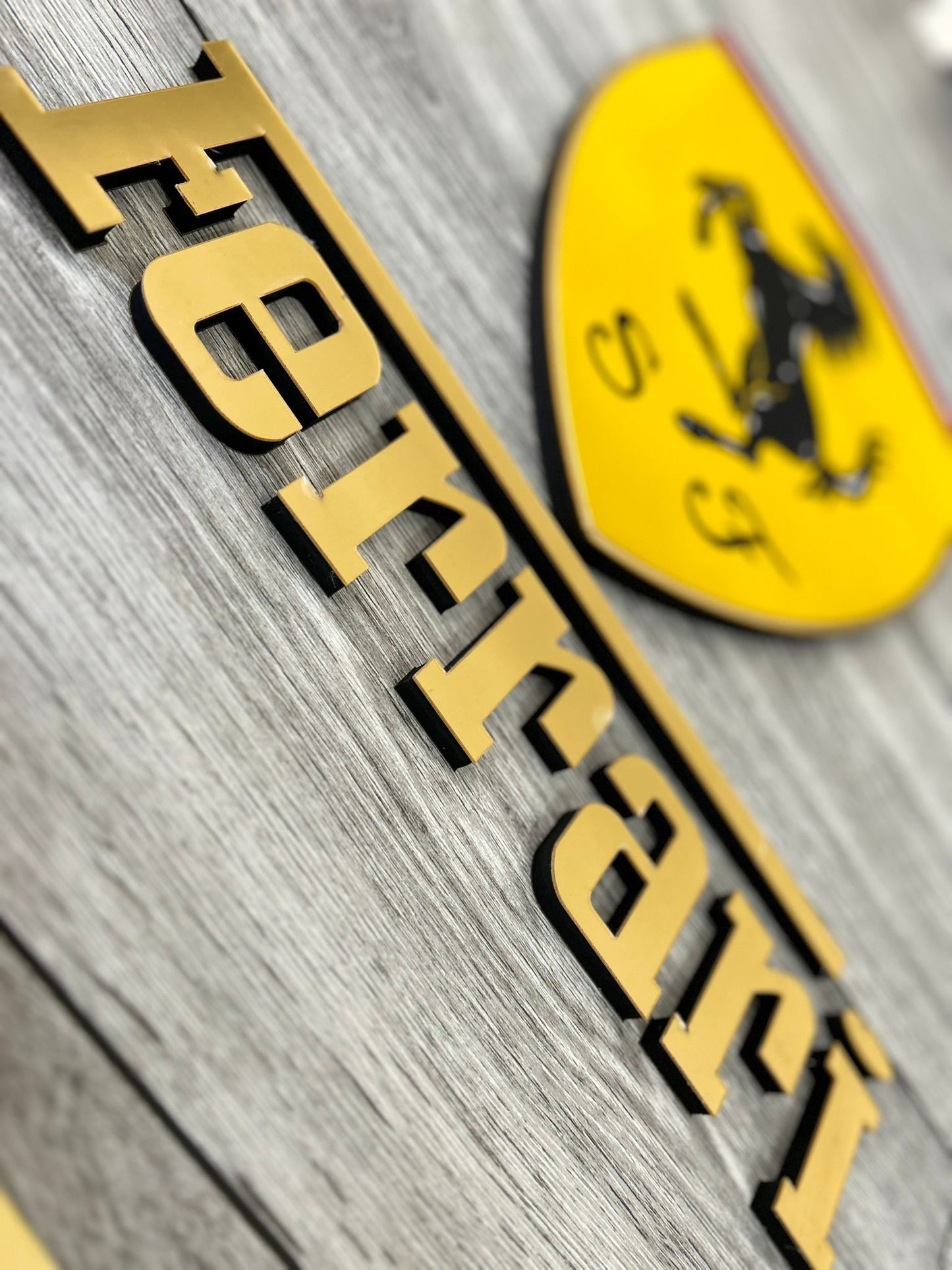 Ferrari Wall Sign for Garage – Premium Wall Decor for Car Enthusiasts