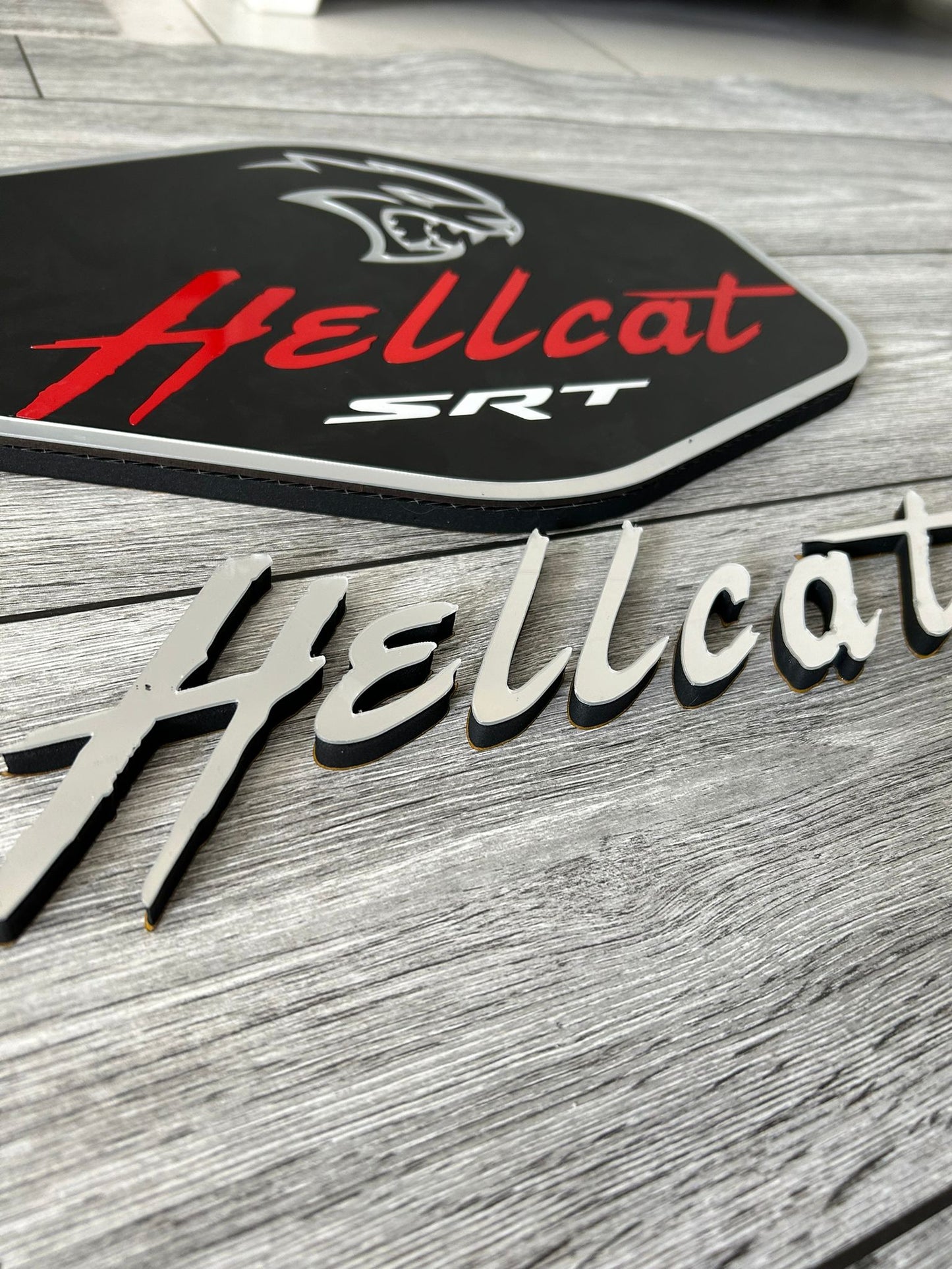 Hellcat Wall Sign for Garage – Premium Wall Decor for Car Enthusiasts