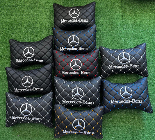 For M.Benz Leather Neck Pillow (2 PCS)