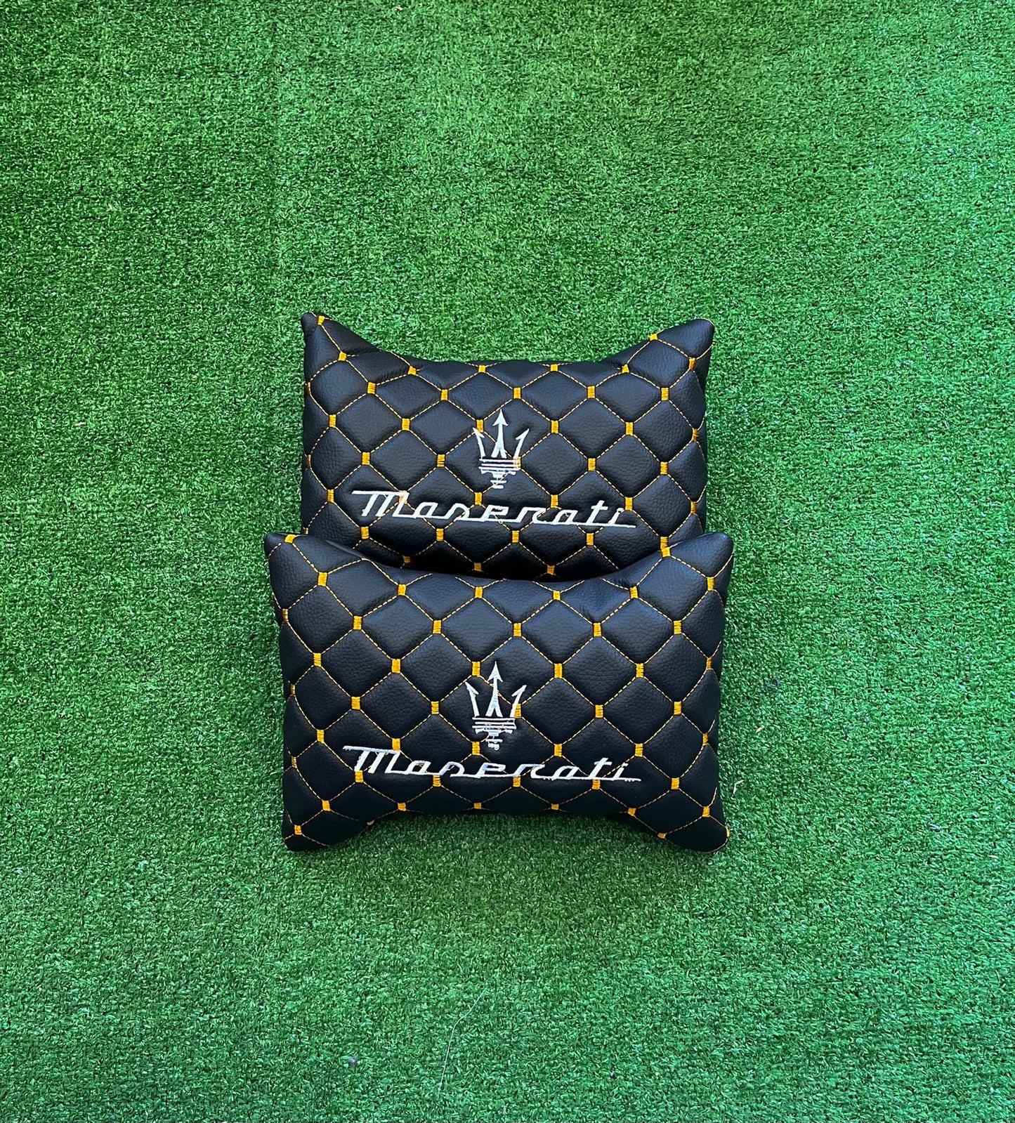For Maserati Leather Neck Pillows for Cars - Premium Comfort and Style (2 PCS)