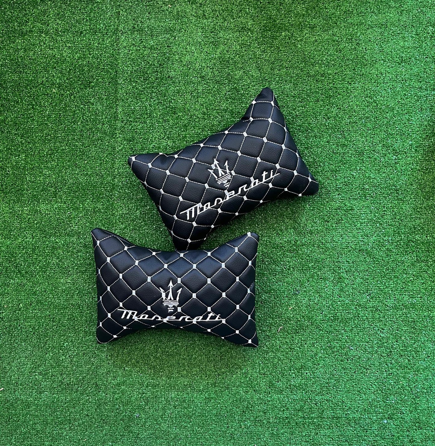 For Maserati Leather Neck Pillows for Cars - Premium Comfort and Style (2 PCS)