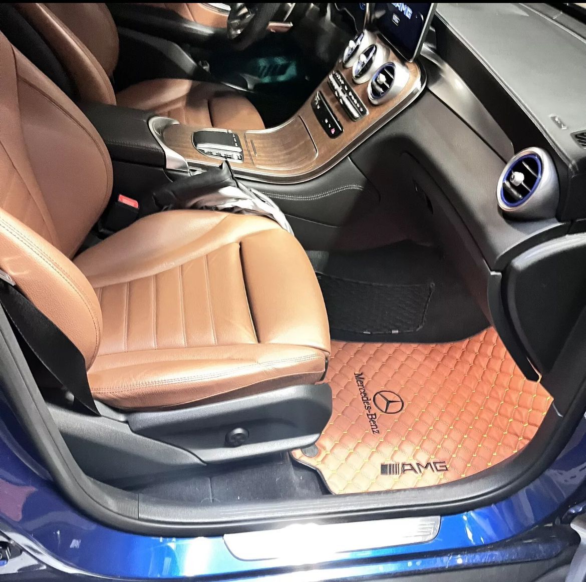 For Mercedes Benz and AMG Car Floor Mats Custom fit Leather for all Mercedes Benz AMG Model Waterproof Carpet Liner