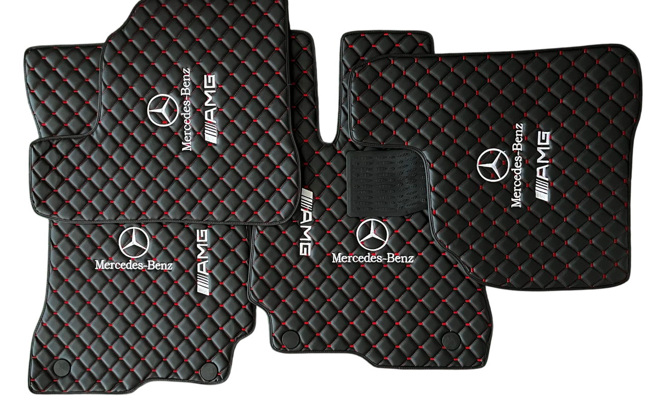 Mercedes Benz AMG Leather Floor Mats Custom Waterproof Car Mats for all Mercedes Benz Series