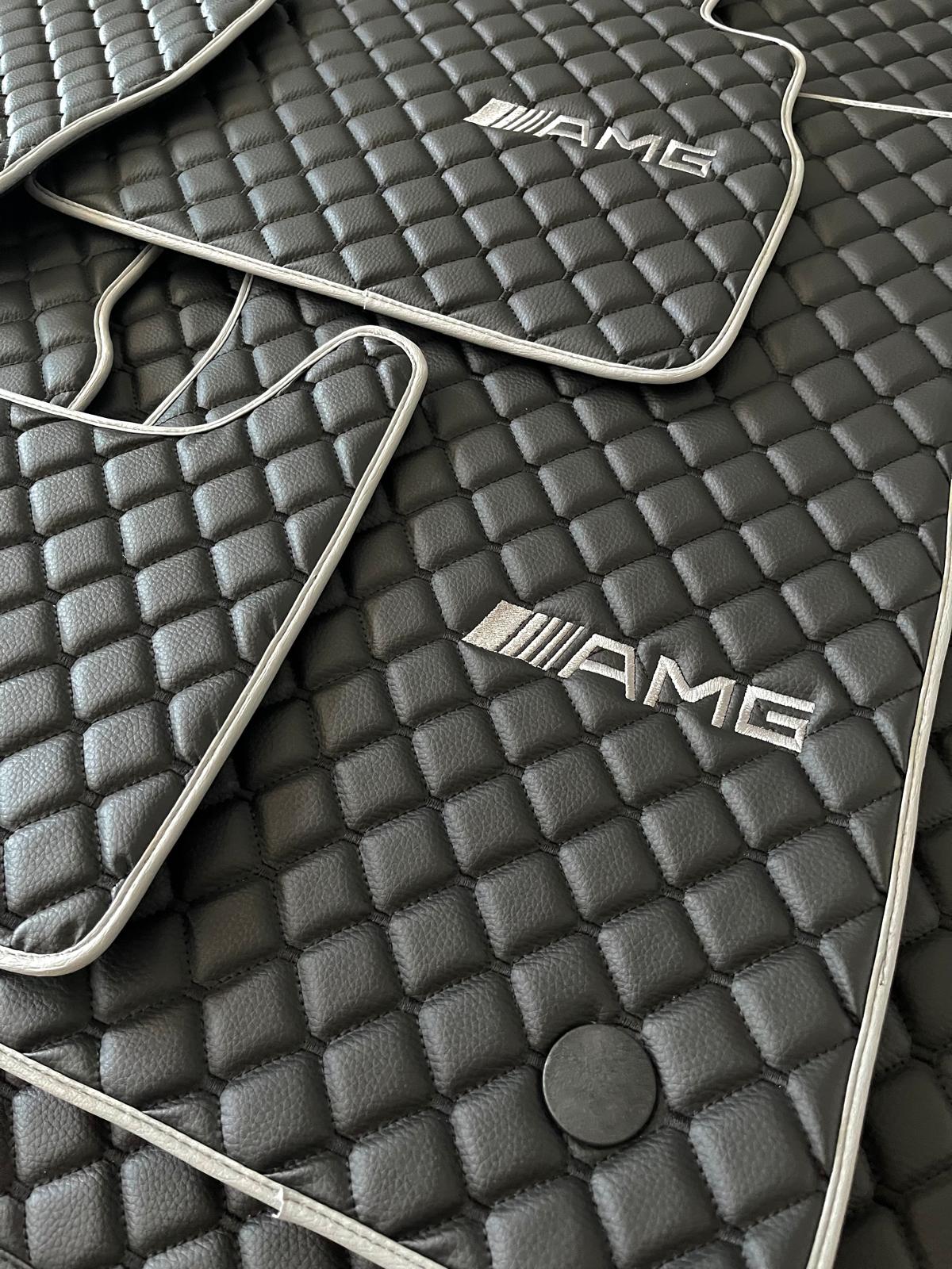For Mercedes Benz AMG Car Floor Mats Custom fit Leather for all AMG Model Waterproof Carpet Liner