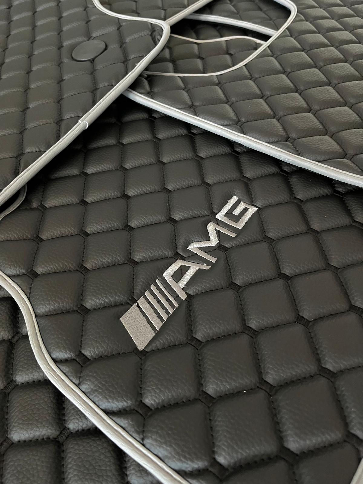 For Mercedes Benz AMG Car Floor Mats Custom fit Leather for all AMG Model Waterproof Carpet Liner