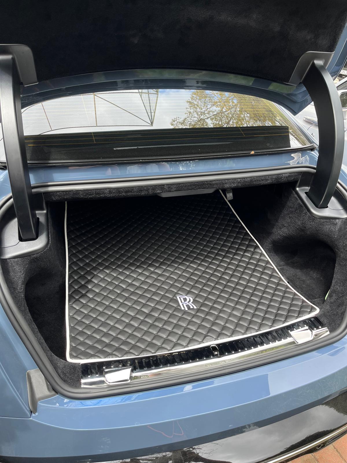 For All Rolls Royce Spectre Model Cargo Liner, Bespoke Leather Trunk Mat