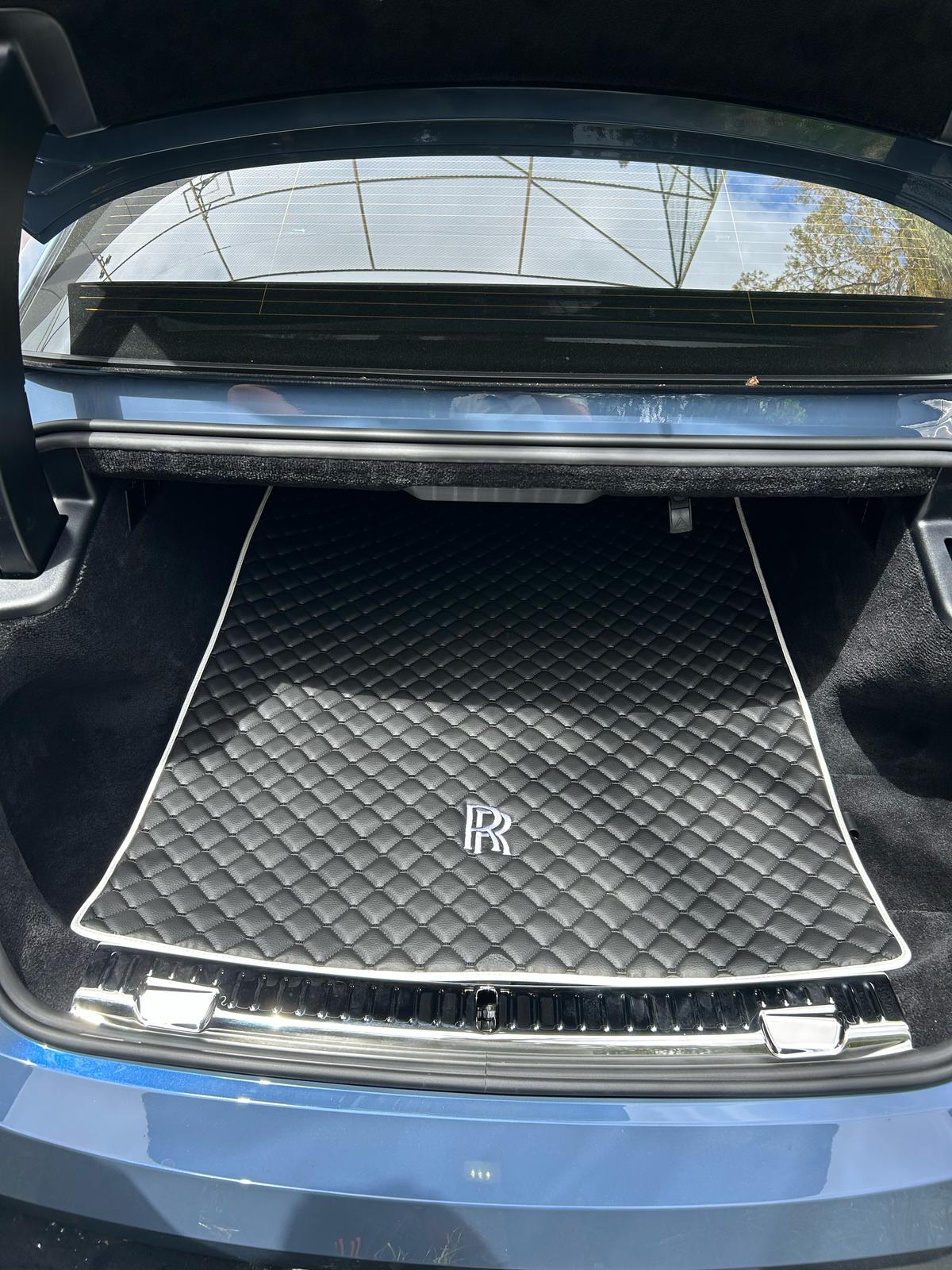 For All Rolls Royce Spectre Model Cargo Liner, Bespoke Leather Trunk Mat