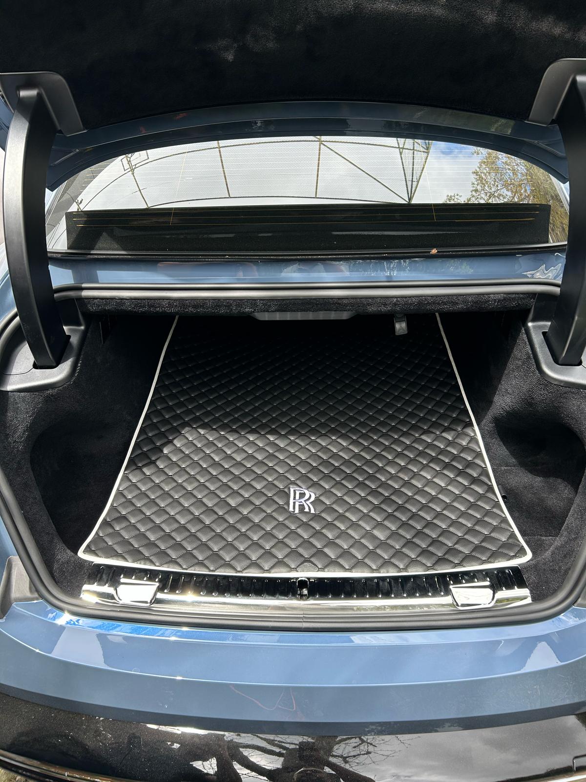 For All Rolls Royce Spectre Model Cargo Liner, Bespoke Leather Trunk Mat