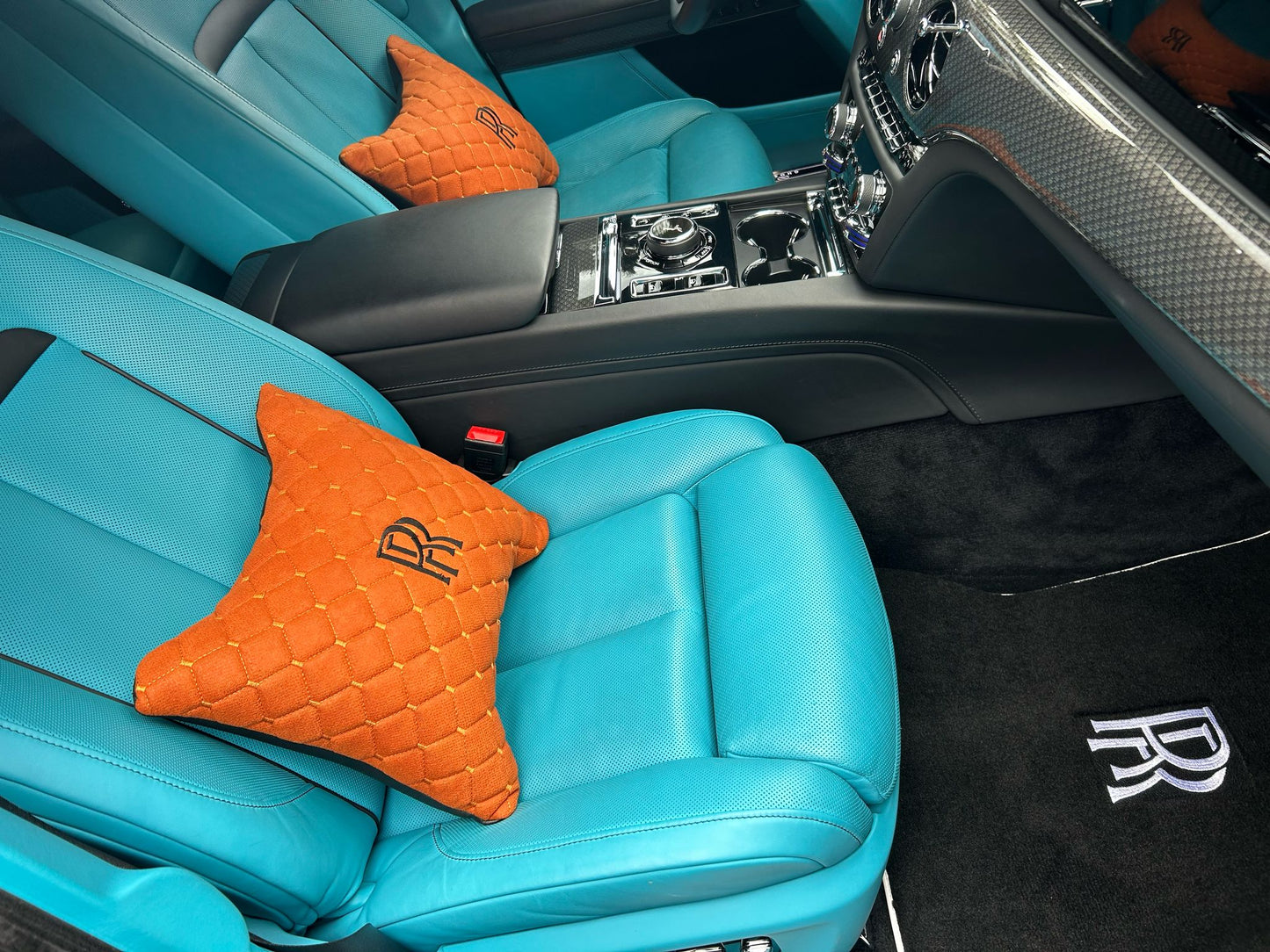 For all Rolls Royce Spectre Series Carpet Full Set Car Floor Mats, 2 Pillows and Cargo Liner Bespoke