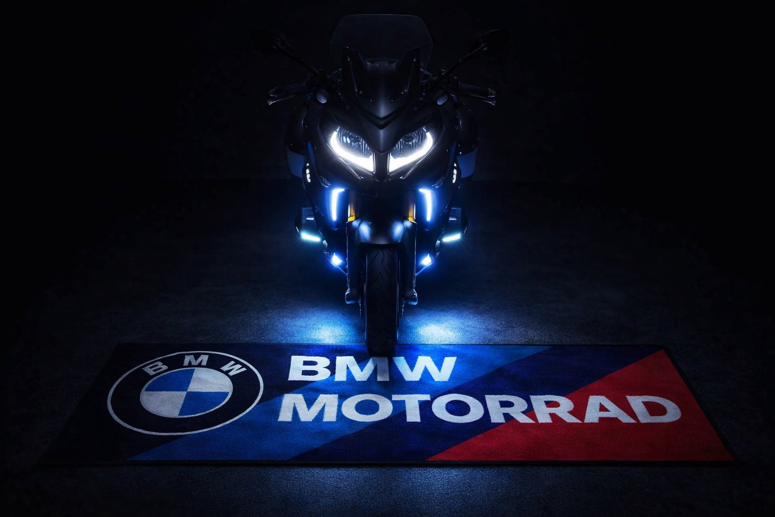 BMW Motorcycle Garage Floor Mat 32x87 Inches Premium Showroom Rug & Wa ...