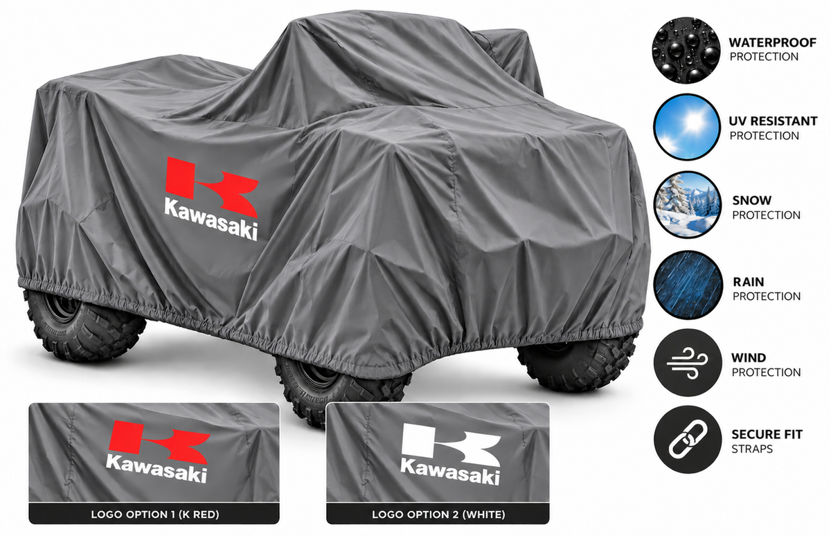 Kawasaki ATV Outdoor Cover – Waterproof All-Weather Quad Cover | Custom Fit