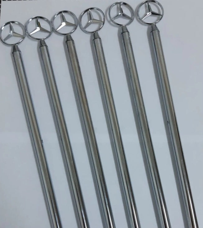 Chrome Parking Pole for Mercedes-Benz – Vintage Stainless Steel Accessory