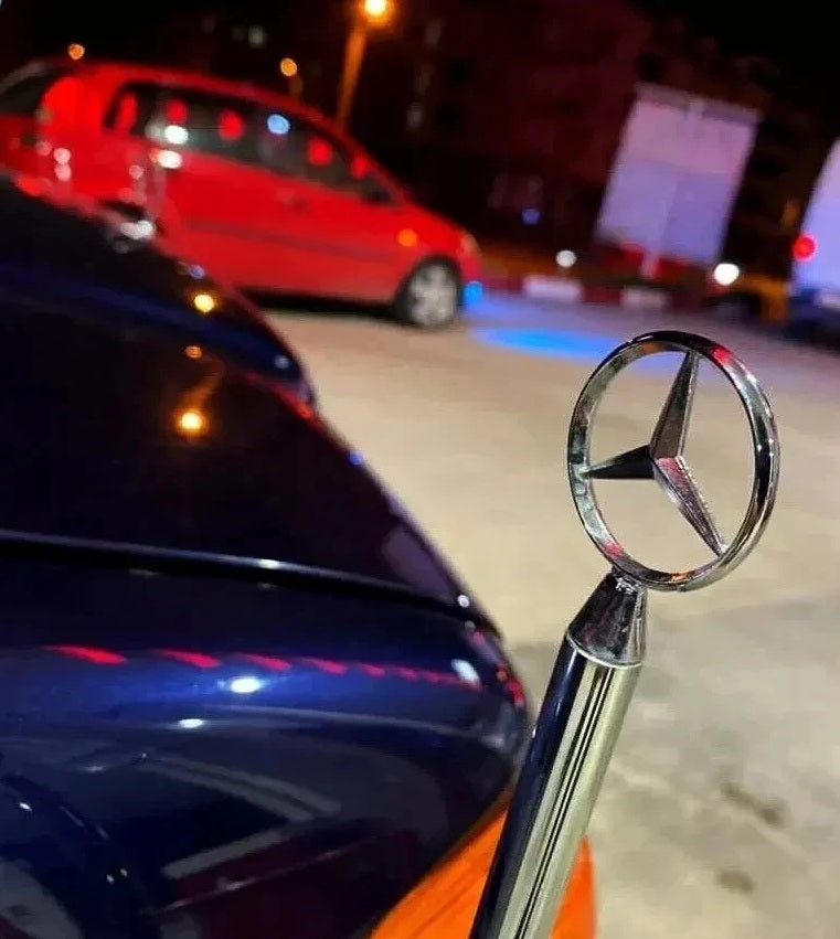 Chrome Parking Pole for Mercedes-Benz – Vintage Stainless Steel Accessory