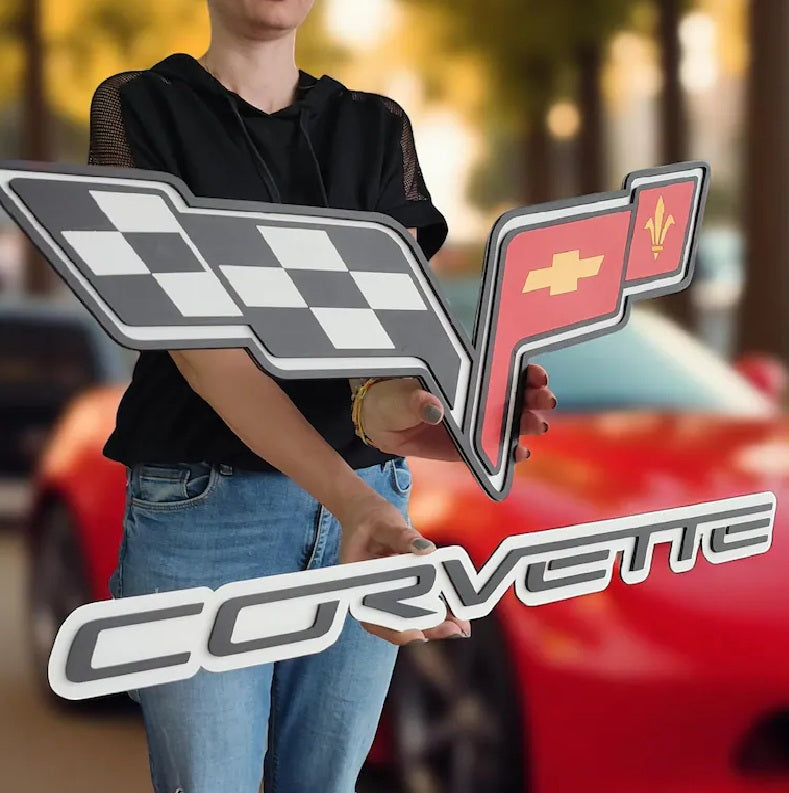 Corvette Wall Sign for Garage – Premium Wall Decor for Car Enthusiasts