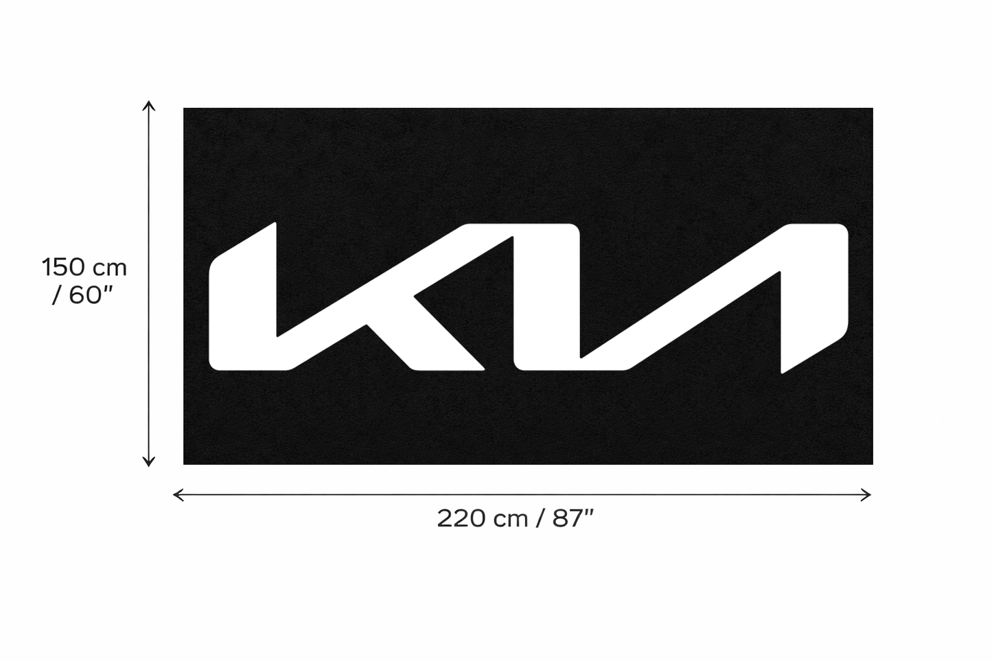 KIA Garage Floor Mat 5x7 FT (60x87 Inches) Premium Showroom Rug Wall Decor