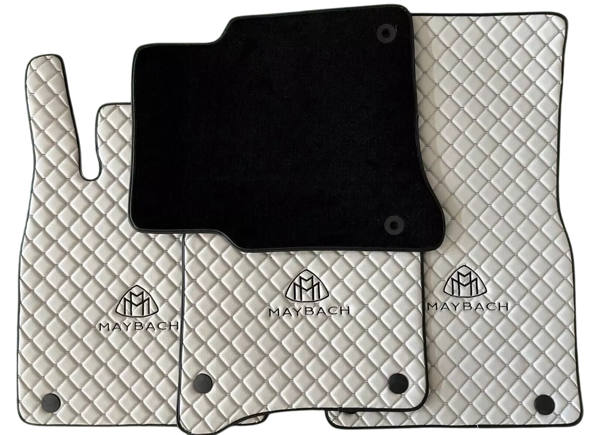 Maybach Leather Floor Mats Set Trunk Mat Pillow For Maybach