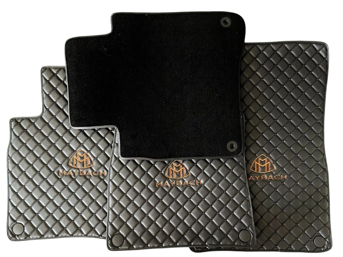 Maybach Leather Floor Mats Set Trunk Mat Pillow For Maybach