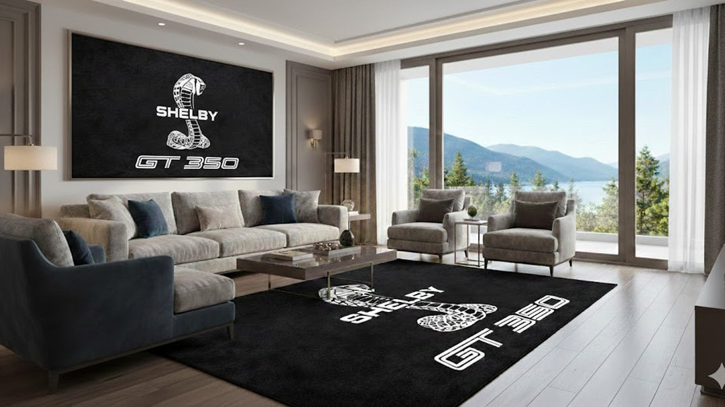 Shelby GT350 Floor Mat 5x7 FT (60x87 Inches) Premium Showroom Rug Wall Decor