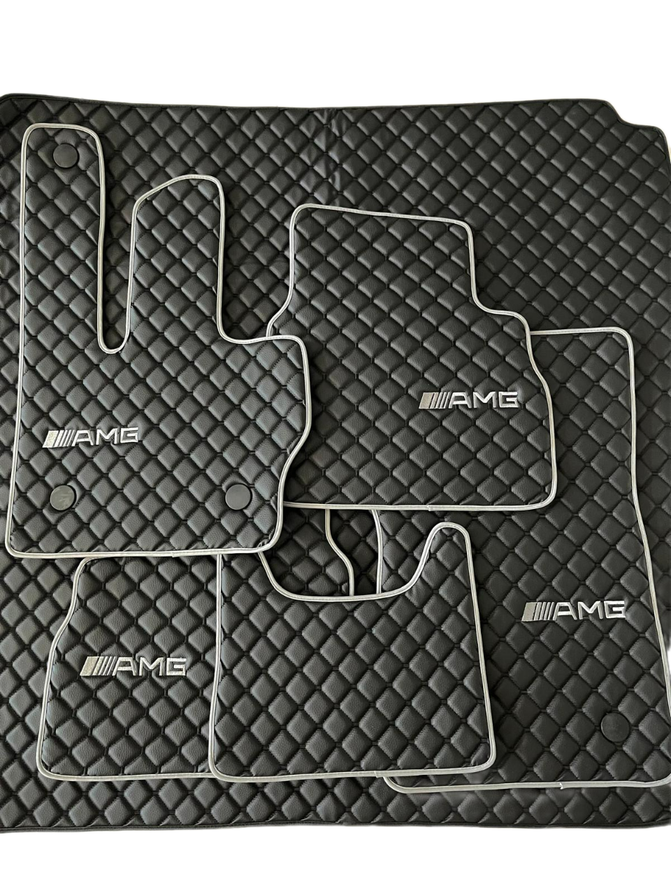 For Mercedes Benz AMG Car Floor Mats Custom fit Leather for all AMG Model Waterproof Carpet Liner