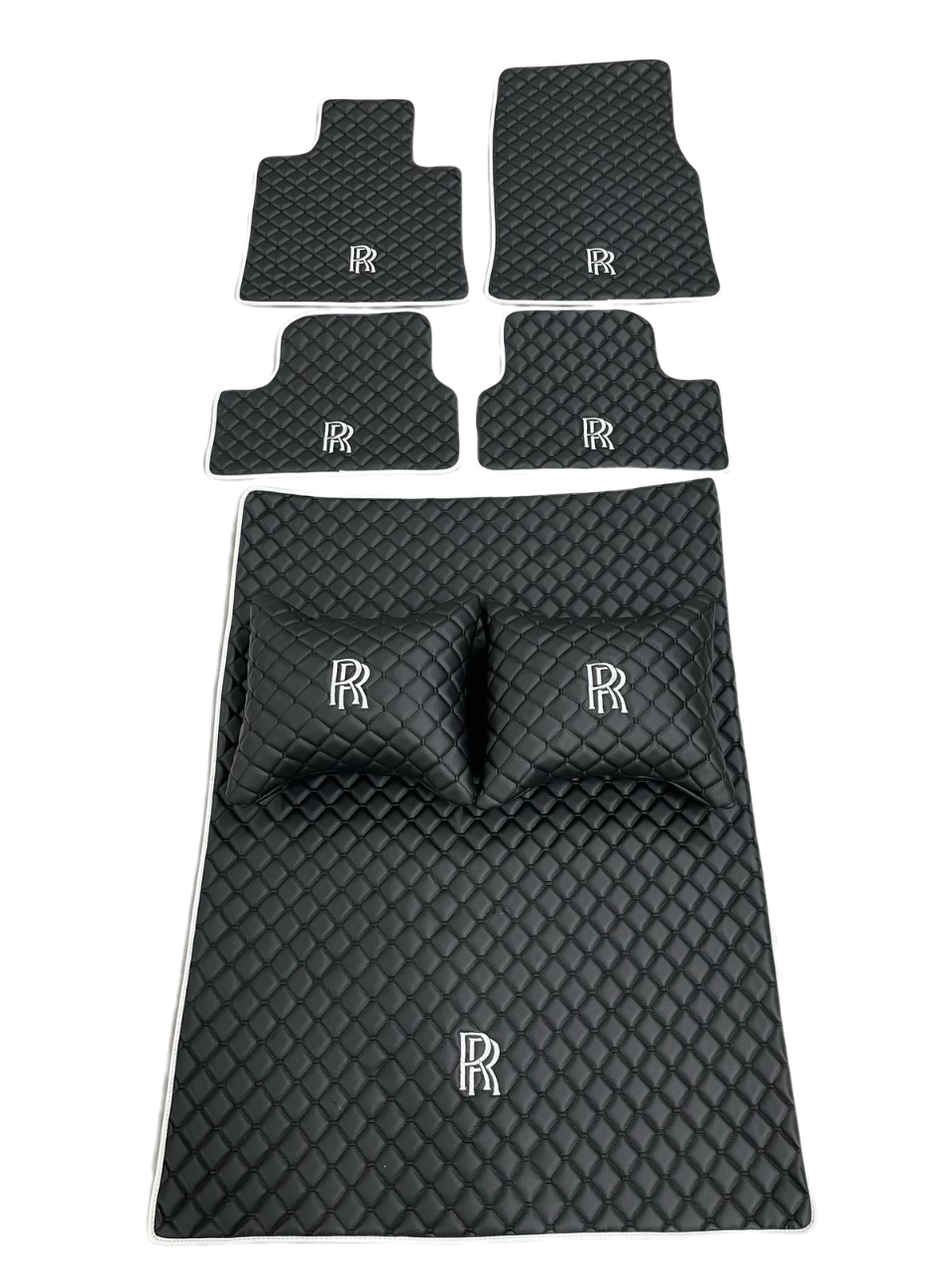 For all Rolls Royce Spectre Car Floor Mats Full Set, 2 Lumbar Cushion, Cargo Liner