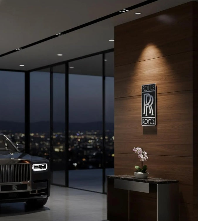 Rolls Royce Wall Sign for Garage – Premium Wall Decor for Car Enthusiasts